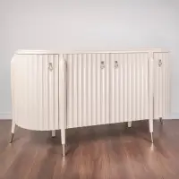 Буфет отделка матовый бежевый лак